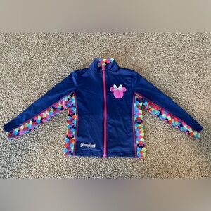 Disney parks Disneyland girls long‎ sleeve zip up track jacket XS pockets Minnie